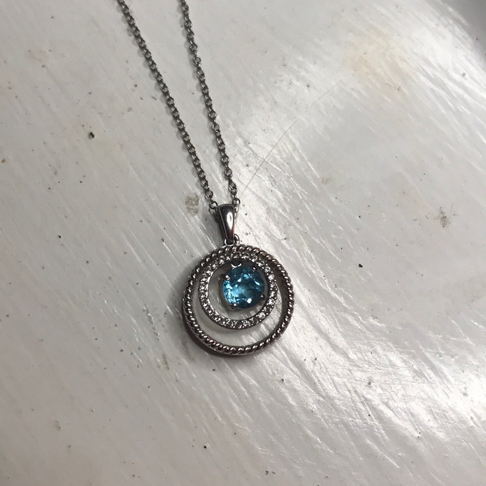 dangling topaz necklace